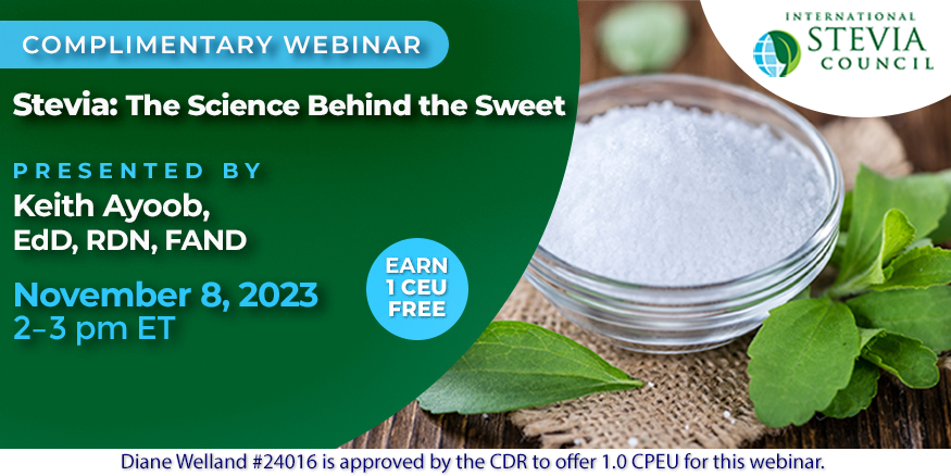 Webinar on the science of stevia